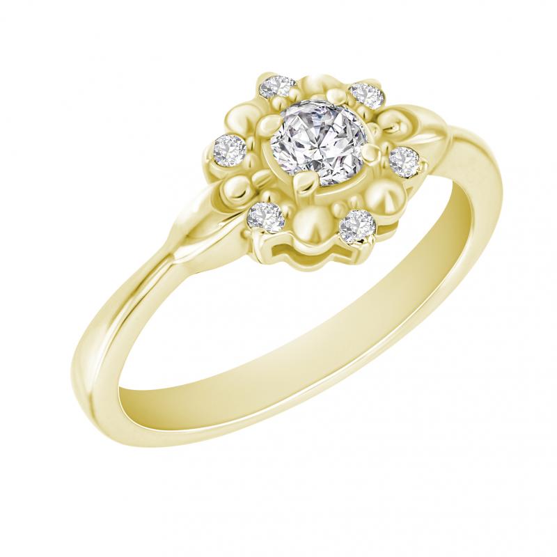 Diamantový zlatý prsteň 29456