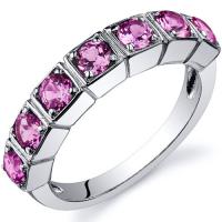 Strieborný prsteň zdobený ružovými zafírmi Asfodel 