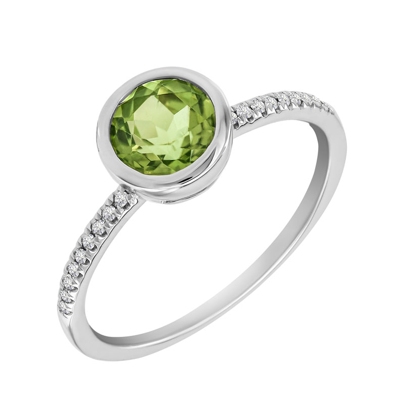 Žiarivý prsteň s olivínom Czerina 31506