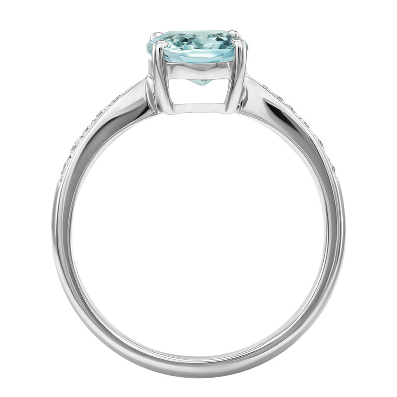 Akvamarínový prsteň s diamantmi Deitra 31596