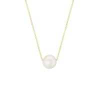 Nežný zlatý náhrdelník s perlou Lemoneli