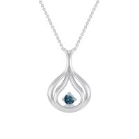 Elegantný zlatý náhrdelník s modrým diamantom Specia