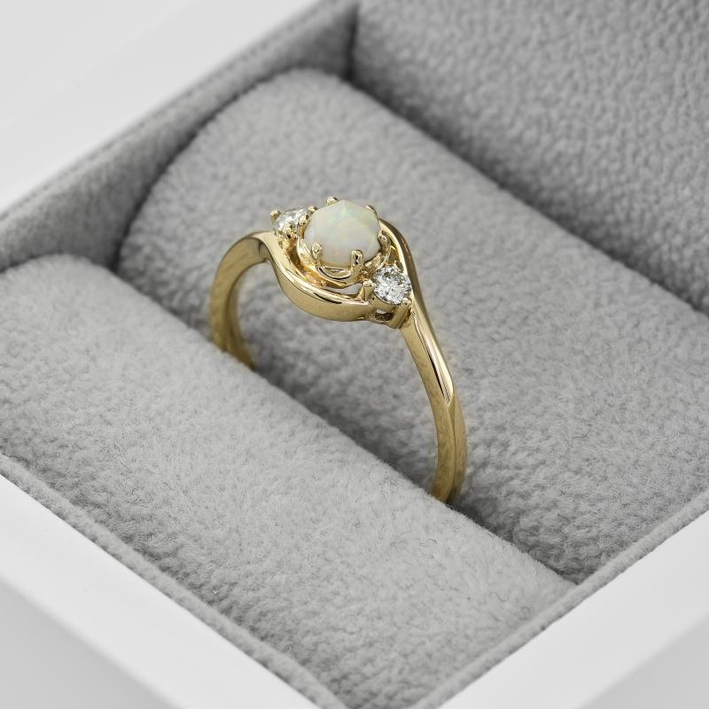 Zlatý opálový prsteň 42306