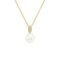Zlatý perlový náhrdelník s diamantmi Ariala