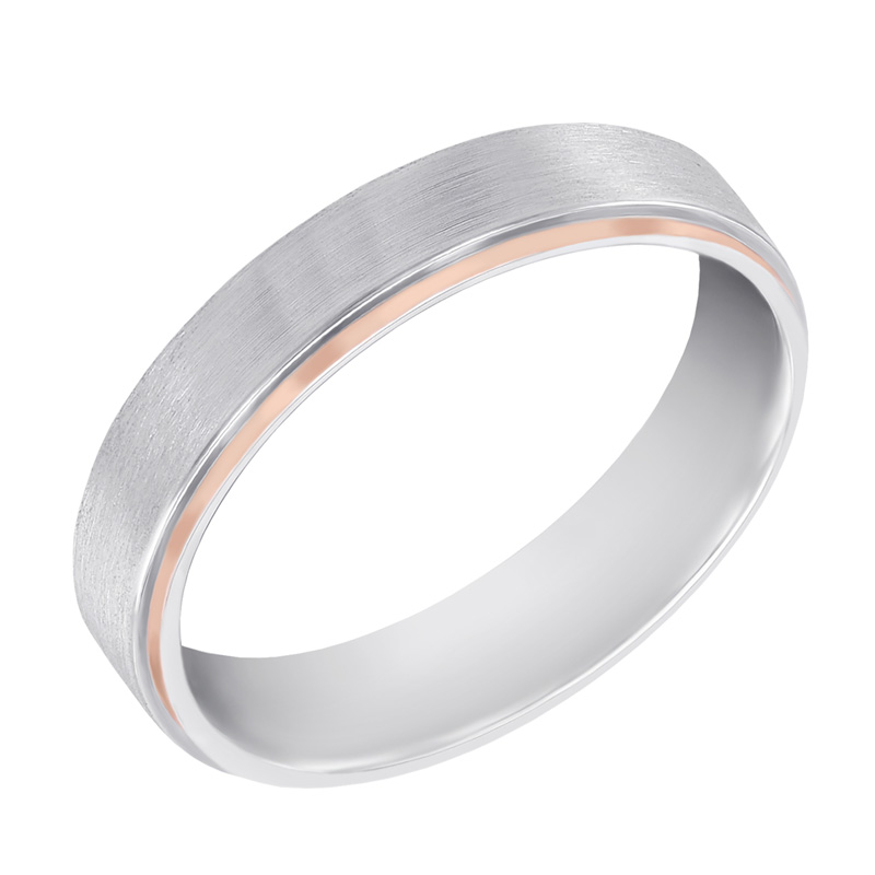 Dámský snubní prsten z bílého a růžového zlata 45226