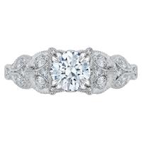 Romantický zlatý zásnubný vintage prsteň s diamantmi Halia