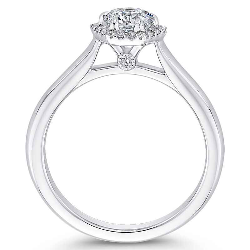 Zlatý zásnubný halo diamantový prsteň 46506