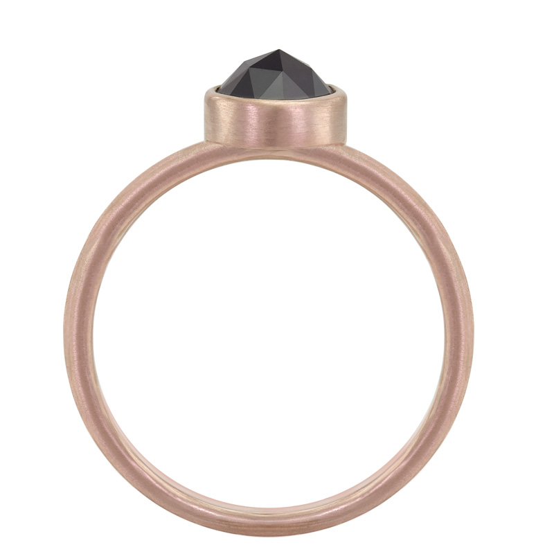 Zlatý prsten s rose cut diamantom 47856