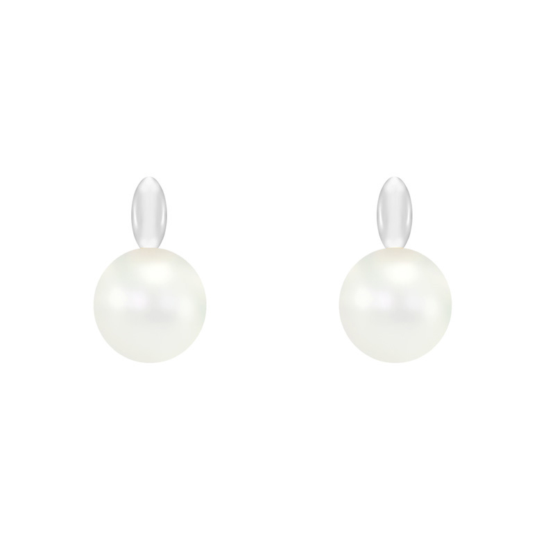 Elegantné perlové náušnice zo zlata 49826