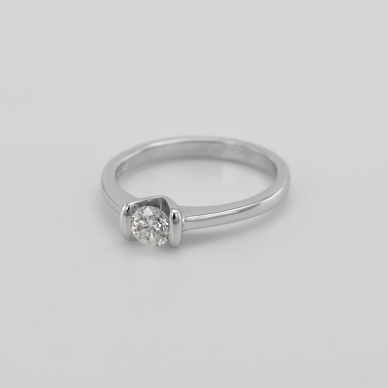 Zlatý zásnubný prsteň s diamantom 50976