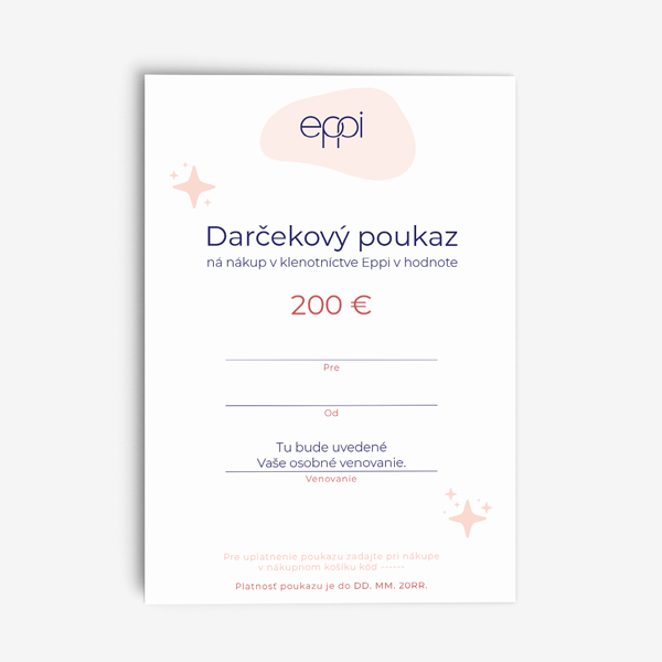 Vianočný darčekový poukaz 200 eur od Eppi 55676