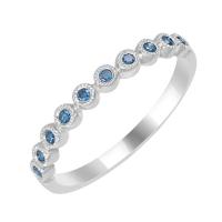 Zlatý prsteň s modrými diamantmi Luca