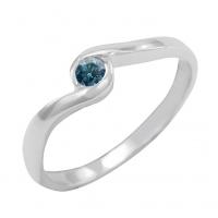 Zásnubný prsteň s modrým diamantom Vena