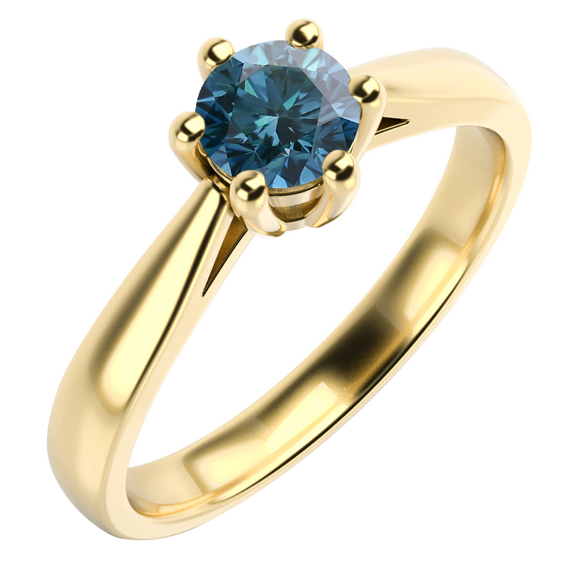 Zásnubný prsteň zo žltého zlata Dorya