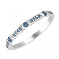 Eternity prsteň zo zlata s modrými diamantmi Petar