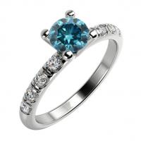 Zásnubný prsteň s modrým diamantom Mae