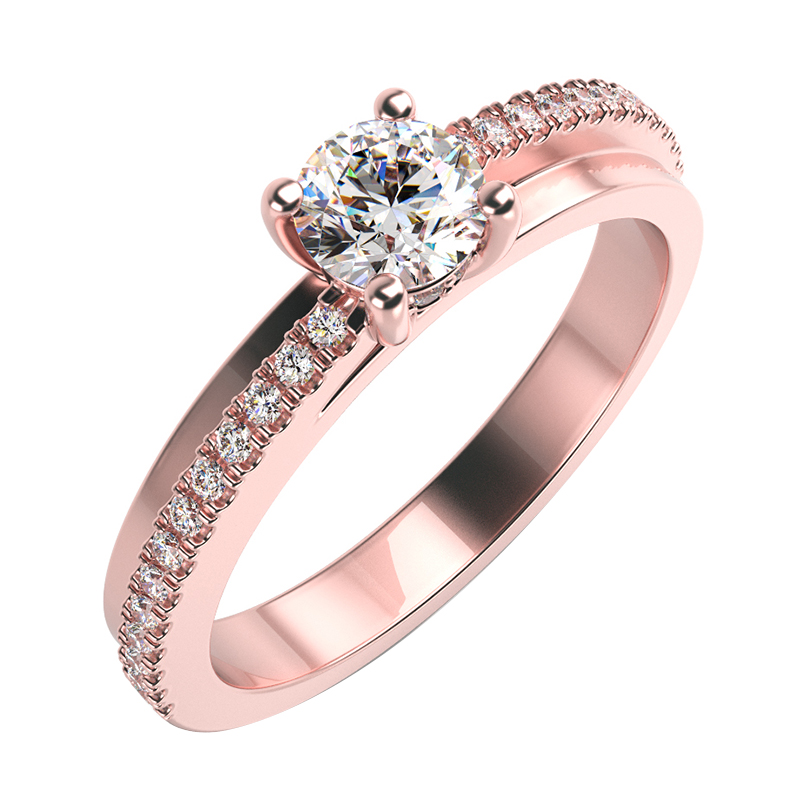Zlatý prsteň s diamantmi 59896