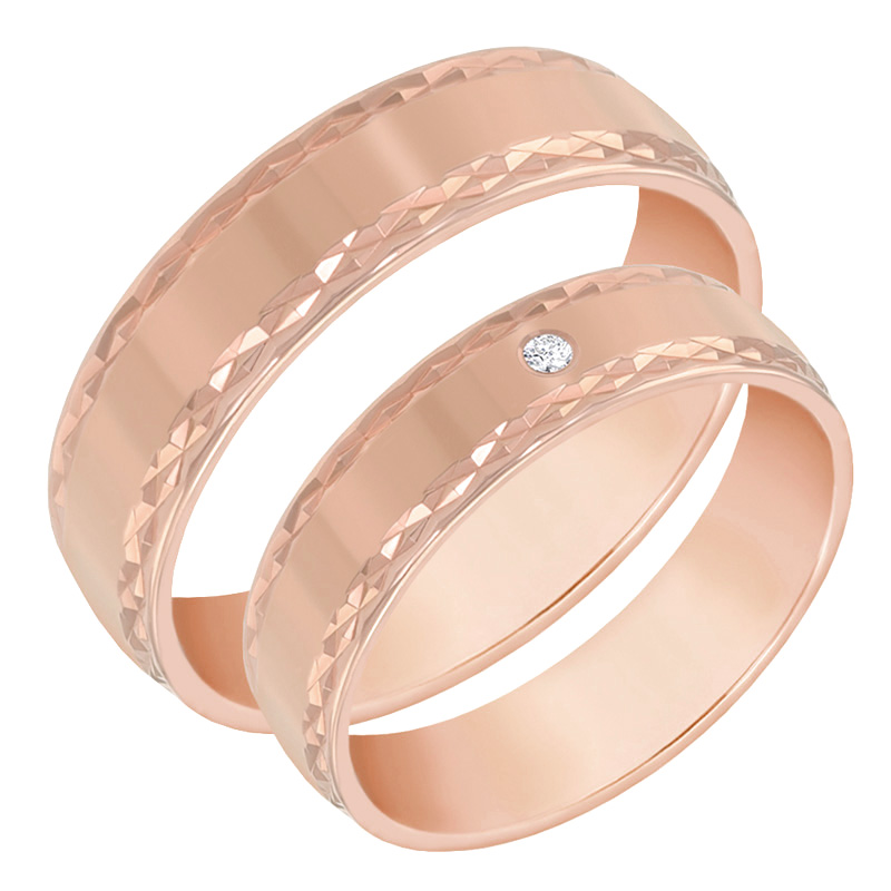 Snubné prstene z ružového zlata 60546