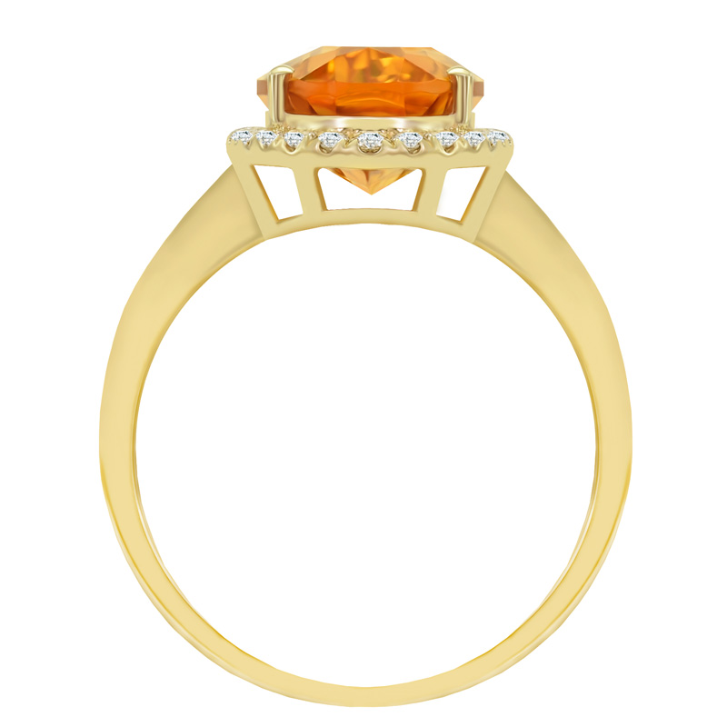 Citrínový prsteň zo zlata 6066
