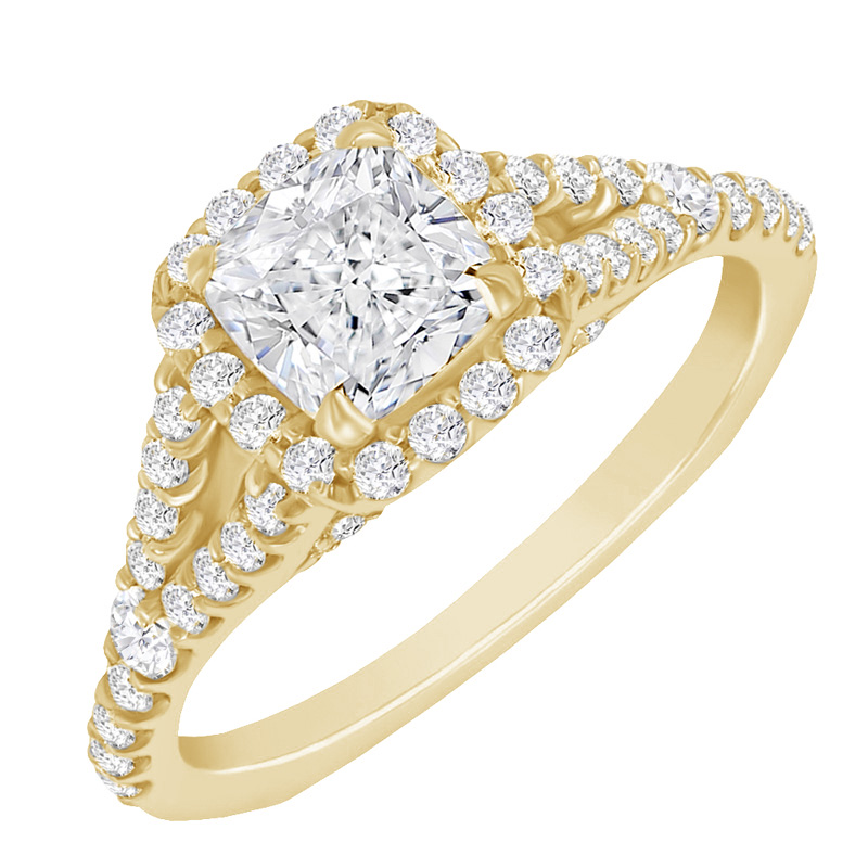 Prsten zo zlata s diamantmi 61236
