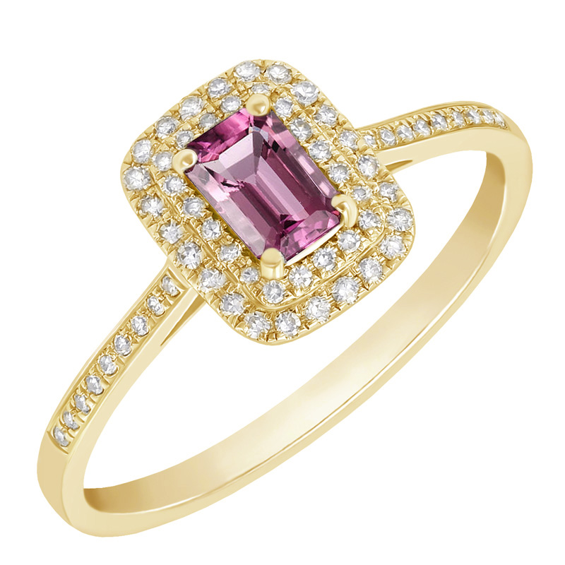 Turmalínový prsteň s diamantmi 63726