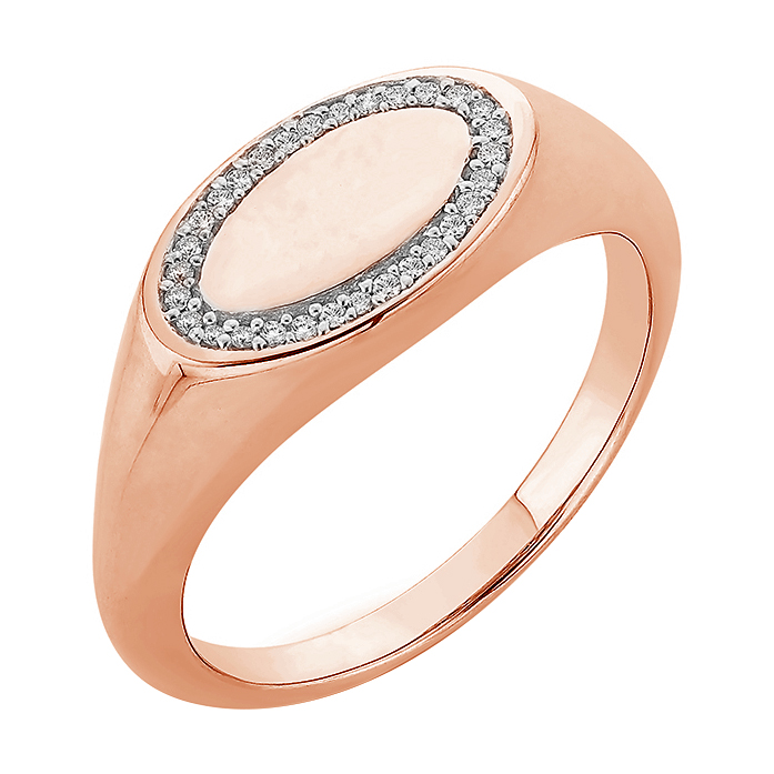 Pečatný prsteň s diamantmi 63926