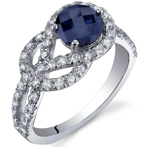 Pôvabný strieborný prsteň s modrým zafírom Laciana