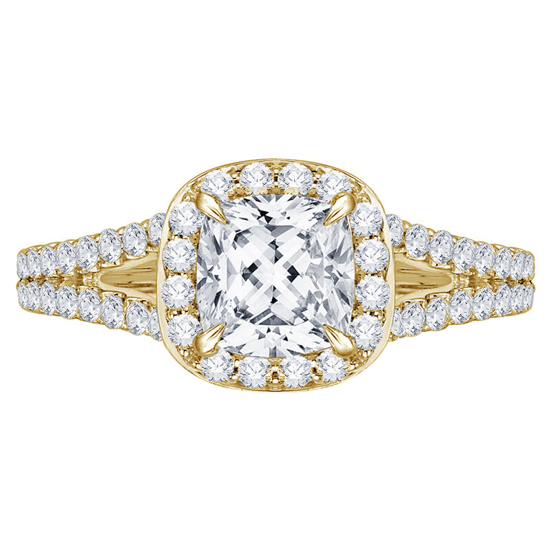 Zlatý diamantový prsteň pre zásnuby 74586