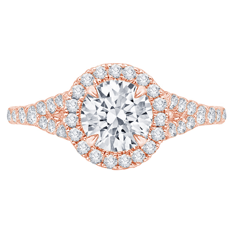 Zásnubný diamantový prsteň z ružového zlata 74636