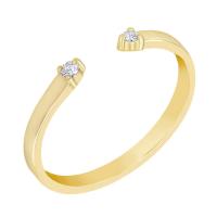 Netradičný prsteň zo zlata s diamantmi Cynthia