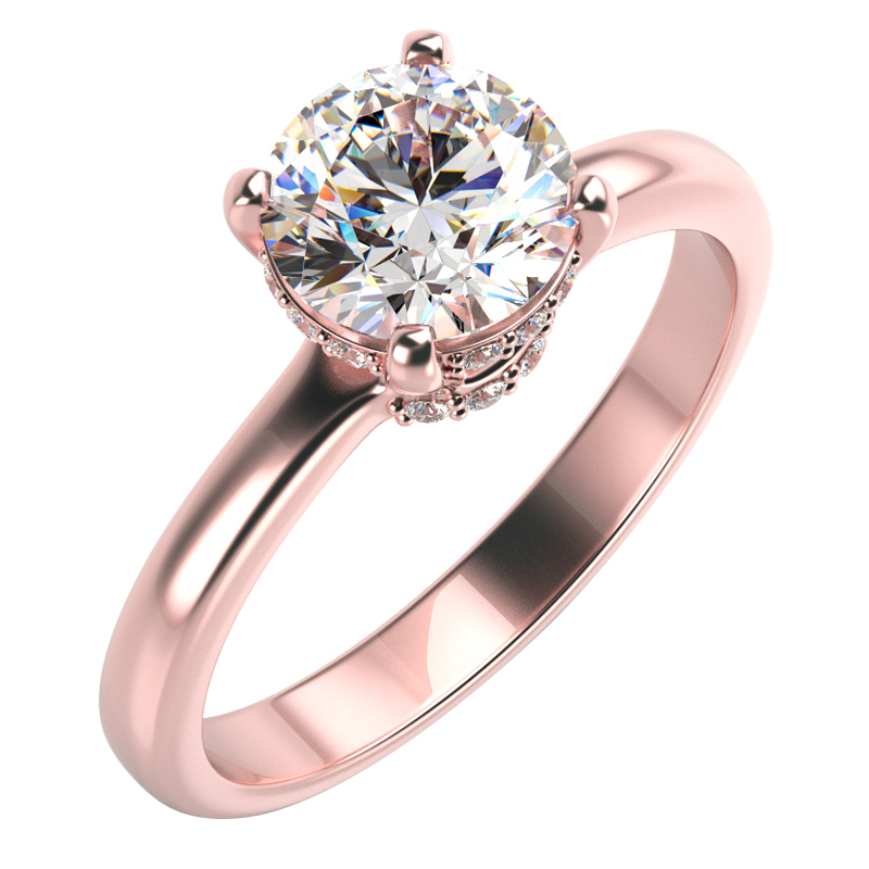 Zasnubný zlatý prsteň s diamantmi Ymos