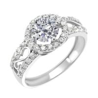 Honosný zásnubný prsteň s diamantmi Elvie