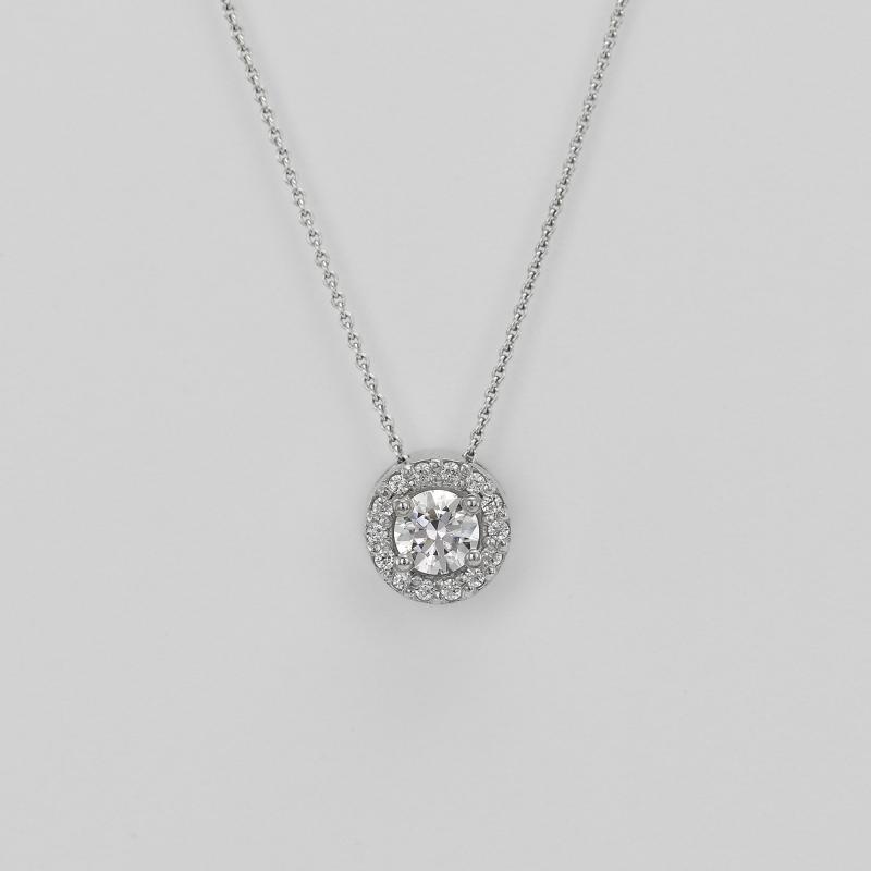 Diamantový halo náhrdelník 75806