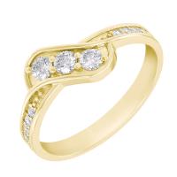 Ligotavý zásnubný prsteň s lab-grown diamantmi Arnella