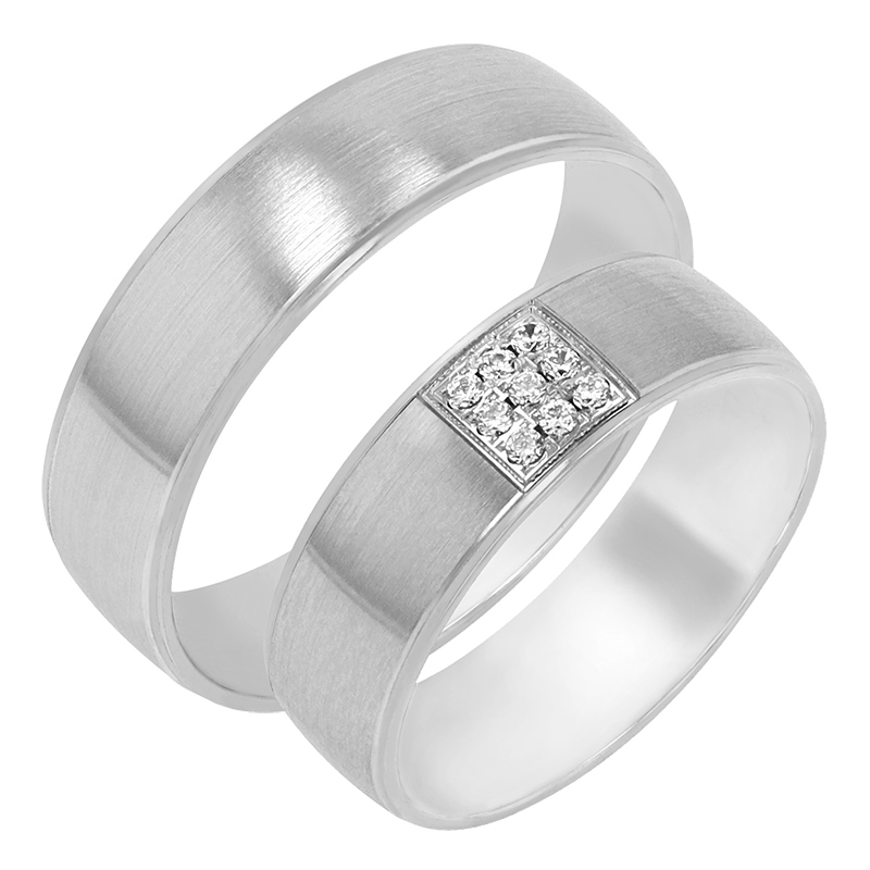 Snubné prstene z bieleho zlata 78676