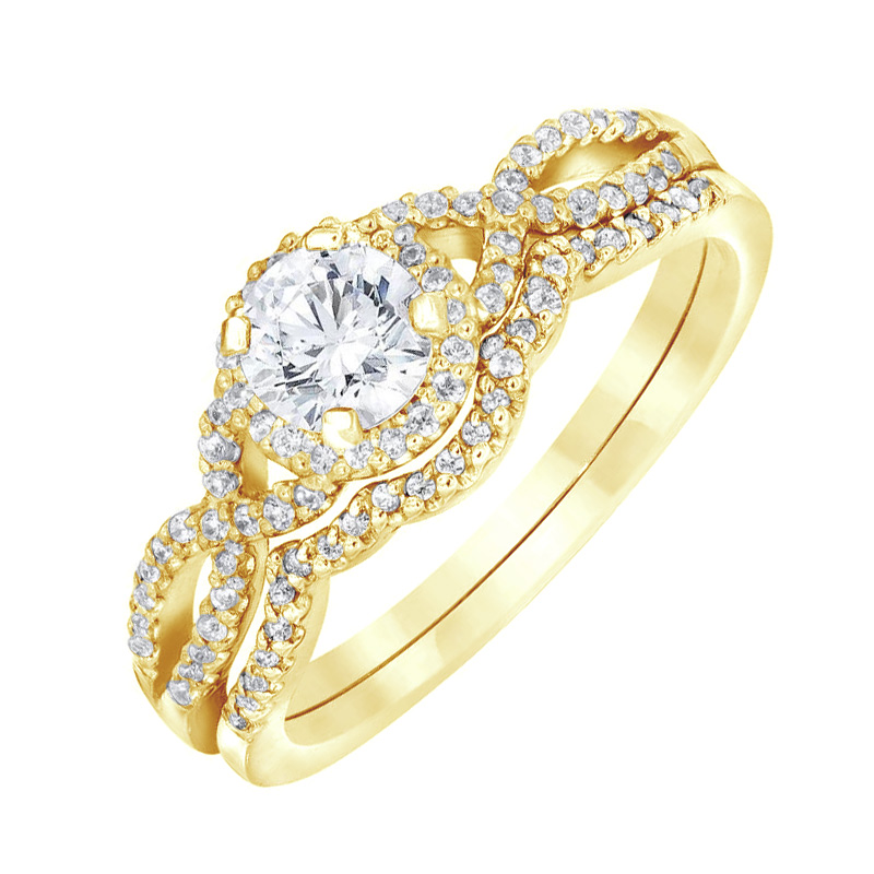 Zlatý set prstenov s diamantmi