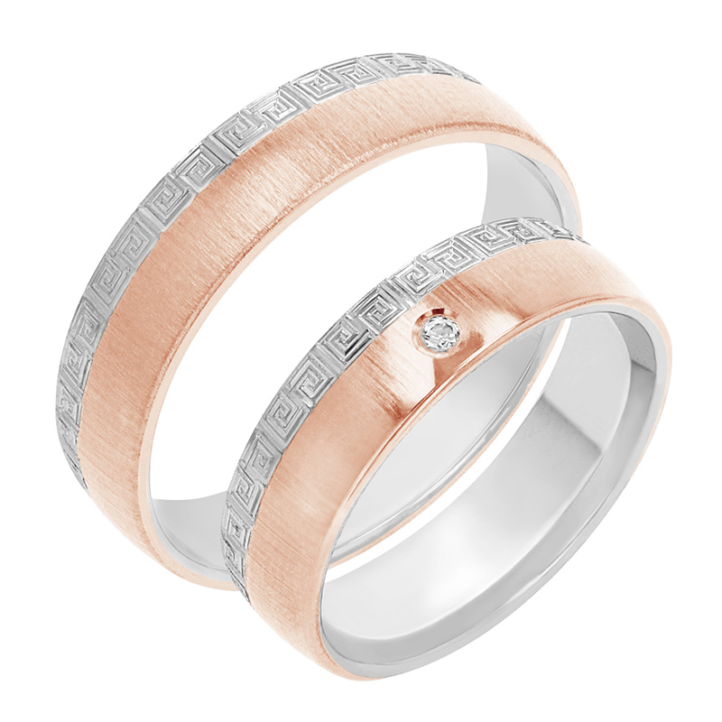 Snubné prstene z ružového zlata 80286