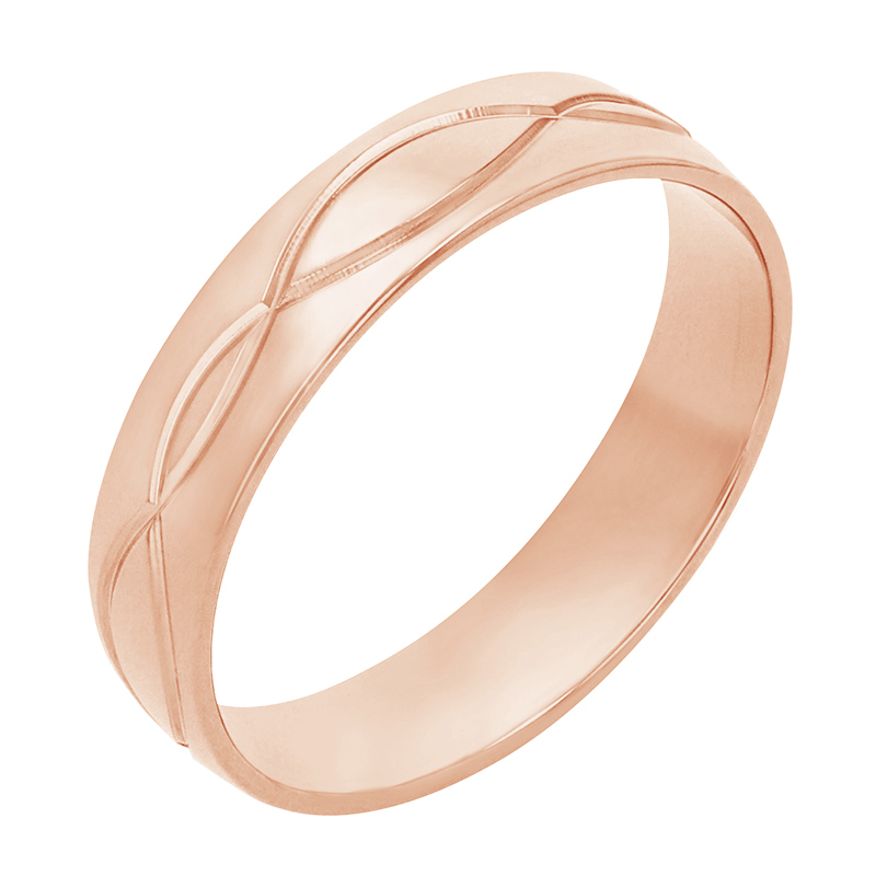 Pánský snubný prsteň z ružového zlata 80366