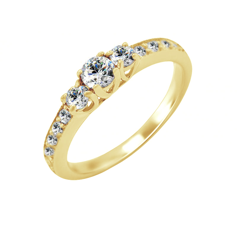 Zlatý prsteň s diamantmi 81846
