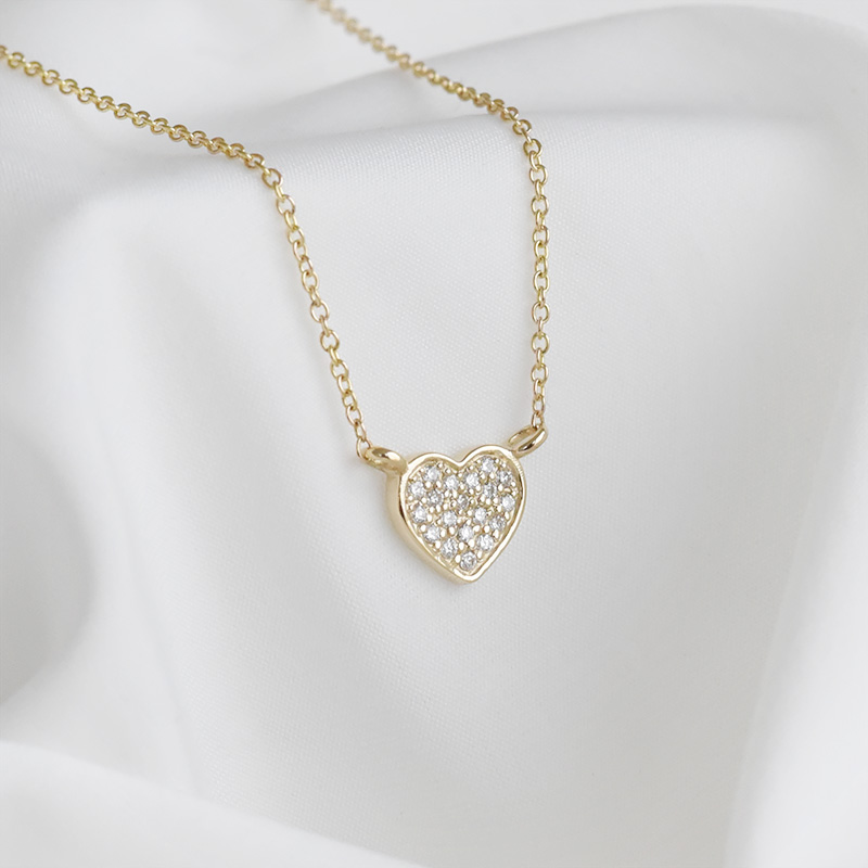 Zlatý náhrdelník v tvare srdca 91226