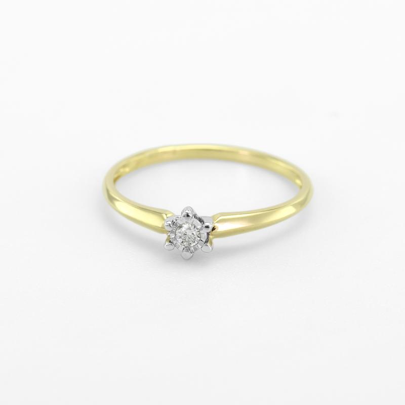 Diamantový zásnubný prsteň v štýle solitér 91496