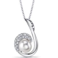 Strieborný náhrdelník s perlou Batti