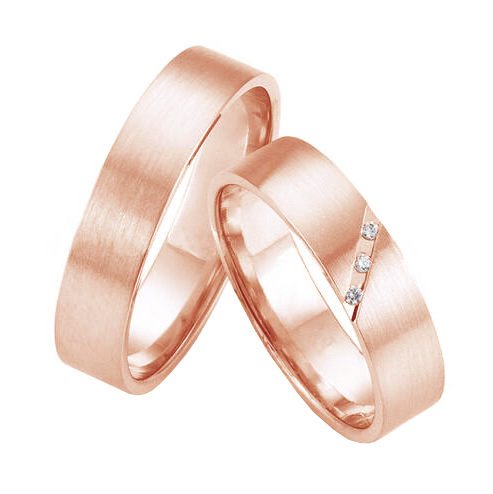 Zlaté svadobné prstene s diamantmi Arly 96356