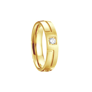 Zlaté svadobné obrúčky s diamantom Daja 96366