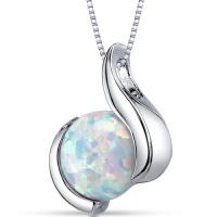 Strieborný náhrdelník s bielym opálom Maili