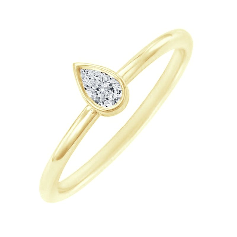 Minimalistický prsteň s pear diamantom Moyer 100377