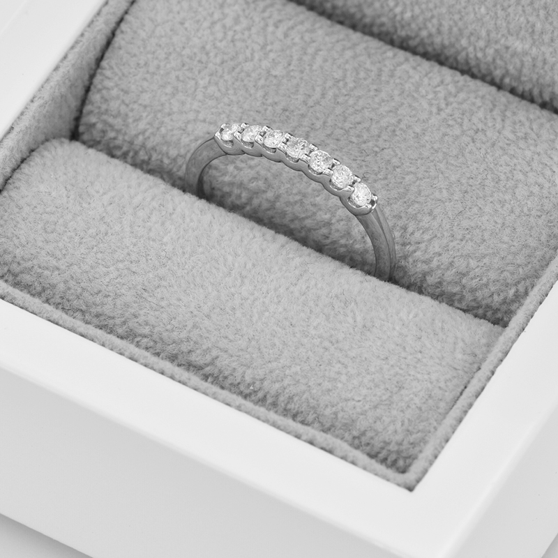 Eternity obrúčka s lab-grown diamantmi a pánsky plochý prsteň Virve 101967