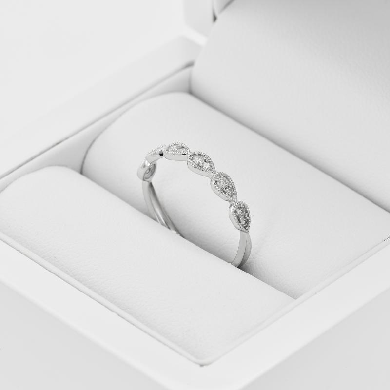Strieborný eternity prsteň s lab-grown diamantmi Selina 104737