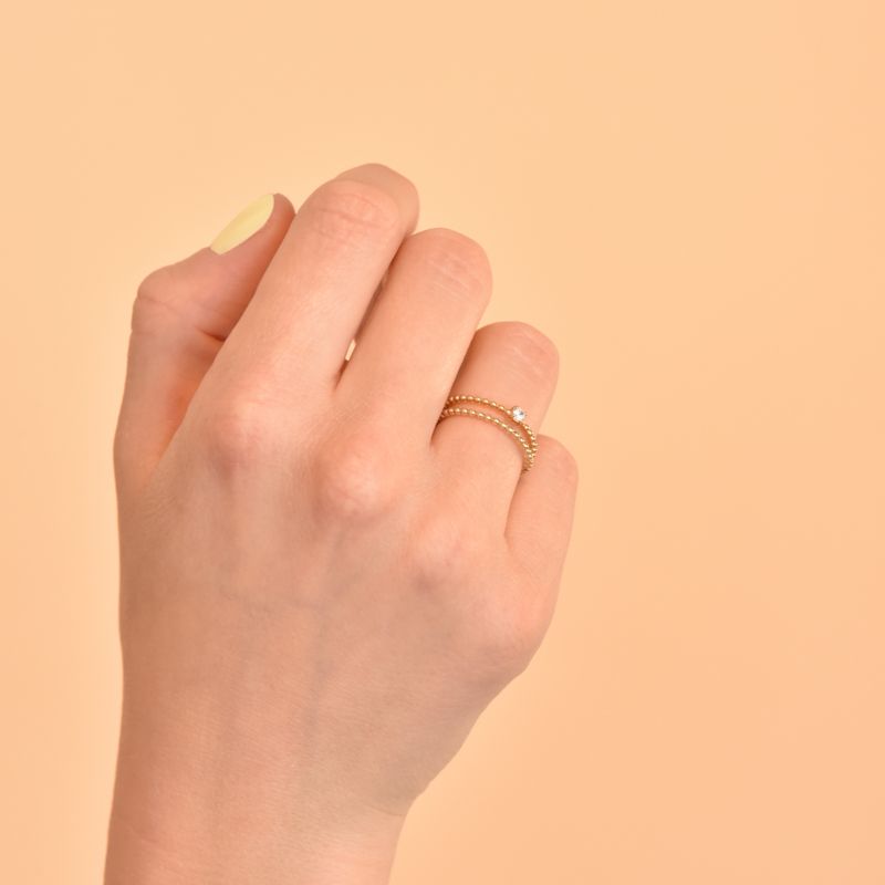 Zásnubný guličkový prsteň s diamantom Cienna 106057