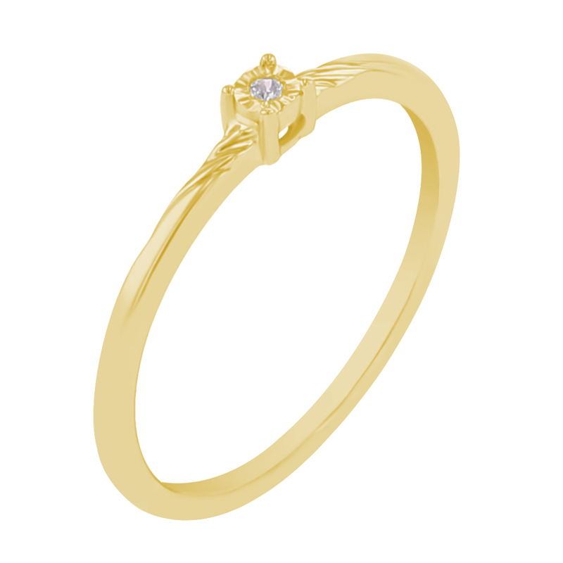 Minimalistický prsteň s diamantom Smyth 110457